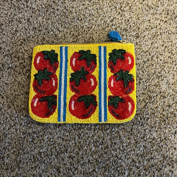 Anthropologie Fiona Beaded Tomato Pouch - Picture 2 of 7